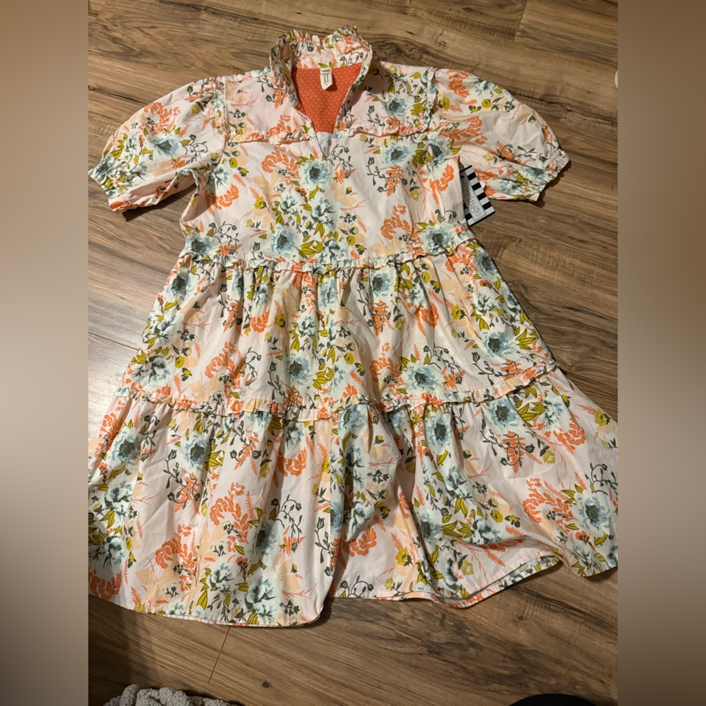 NEW UNCLE FRANK bed of roses dress in pink M - Picture 4 of 7